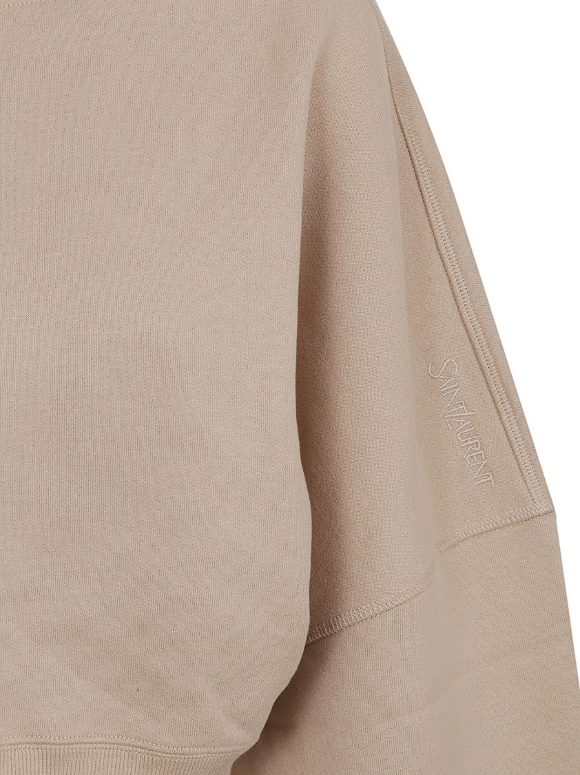 Saint Laurent Cropped Sweater With Relaxed Fit