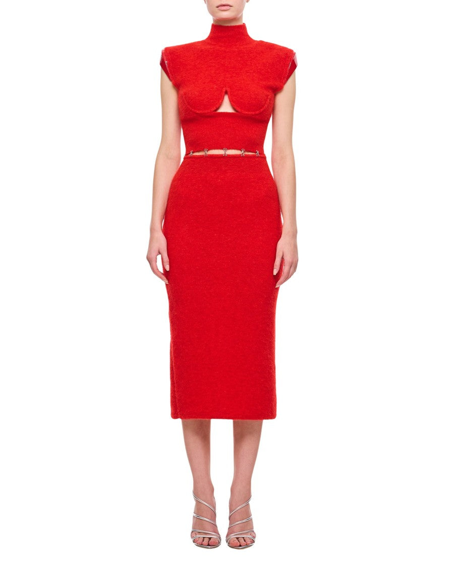 Sportmax Albino Cut-Out Mohair Dress