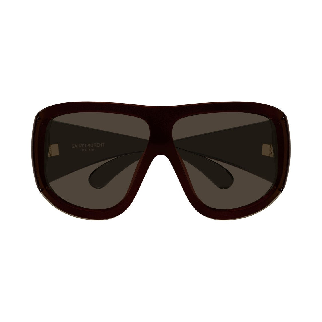 Saint Laurent Oversized Shield Sunglasses With Glossy Frame