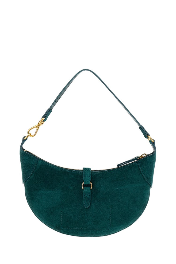 Polo Ralph Lauren Green Mini Polo Id Suede Shoulder Bag
