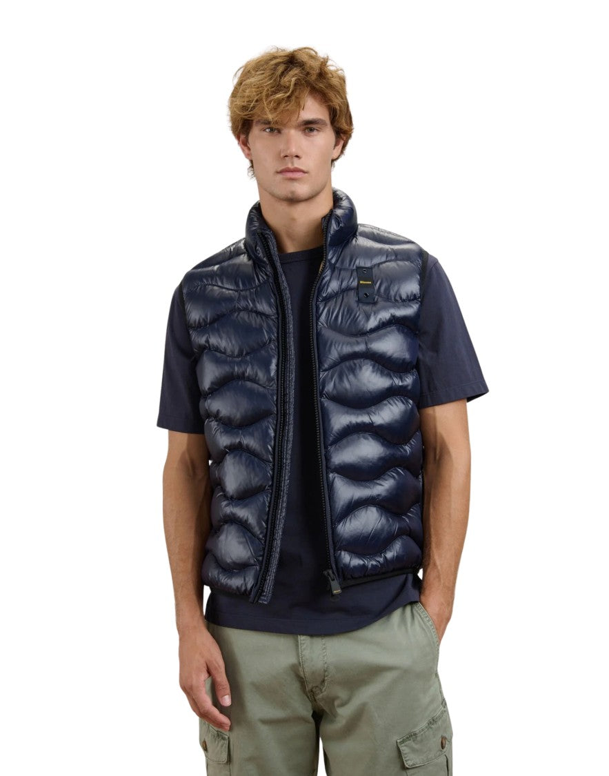 Blauer Blue Danny Micro-Rip Nylon Padded Vest