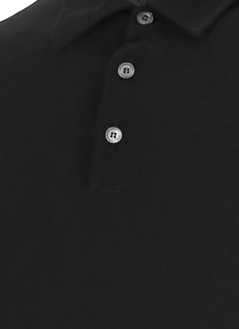 Zanone Black Mc Polo Shirt