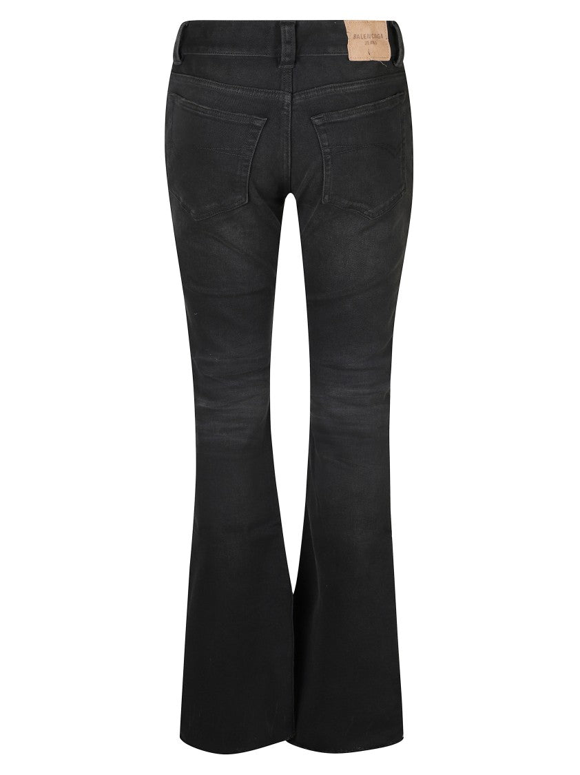 Balenciaga High-Waisted Flared Black Trousers