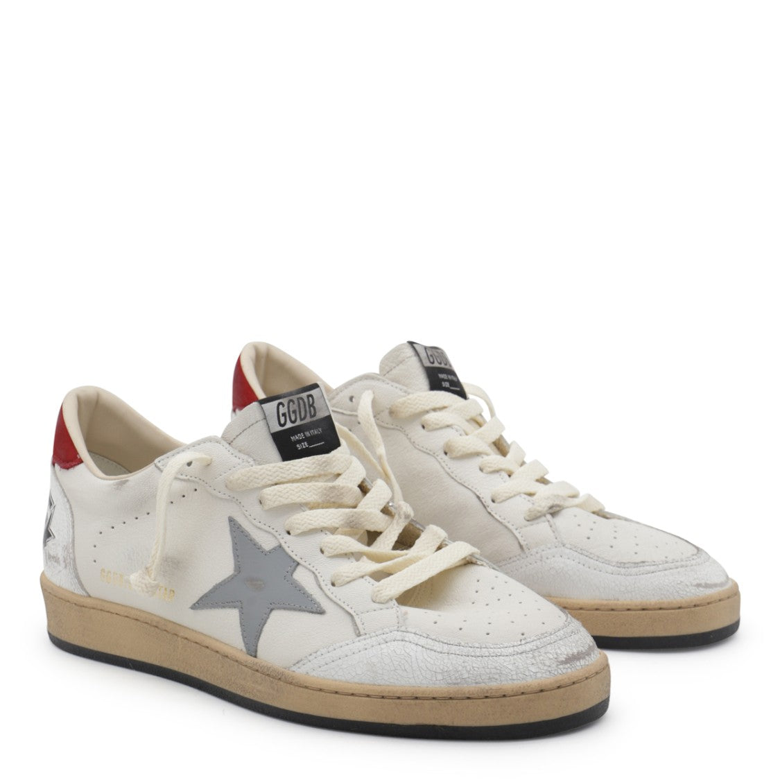 Golden Goose White Leather Ball Star Sneakers