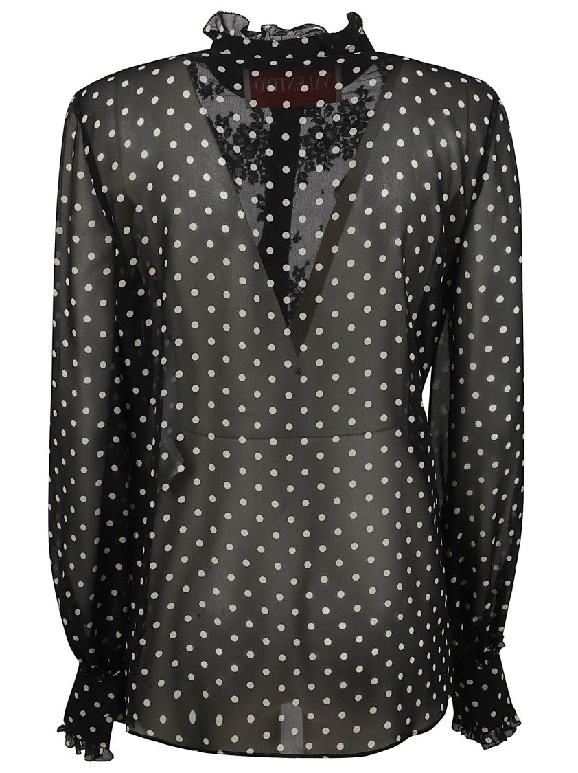 Valentino Garavani Polka Dot Silk Shirt