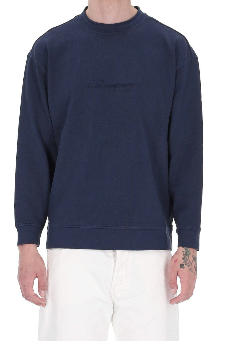 C.P. Company Blue Boxy Fit Cotton Sweatshirt