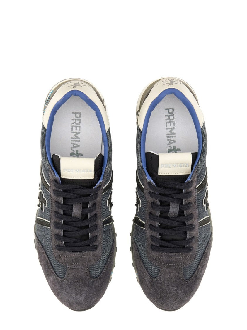 Premiata Lucy 7770 Low Profile Suede Mesh Sneakers