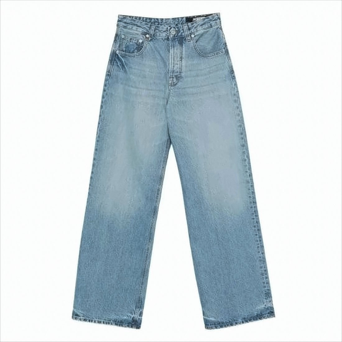 Jacquemus High-Waisted Wide-Leg Denim Pants With Signature Detail