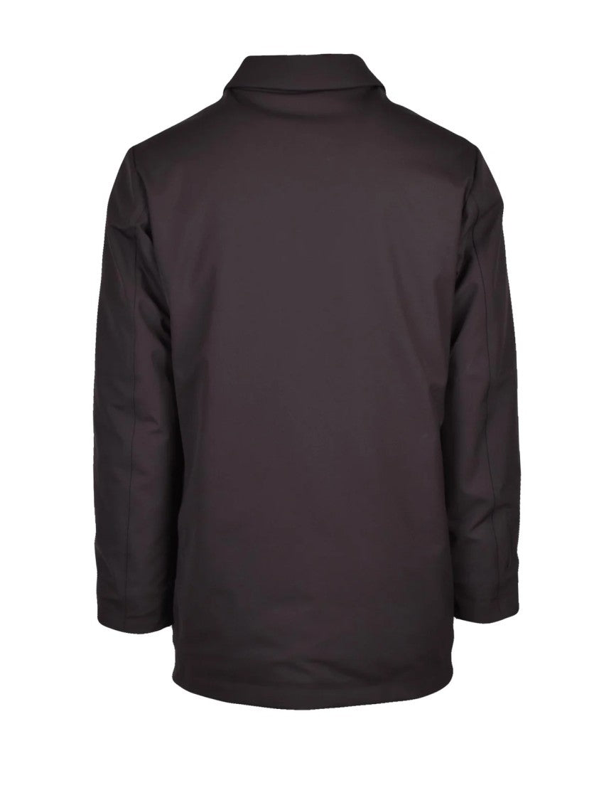 People Of Shibuya Minimalist Padded Brown Ninaru Parka With Flap Pockets