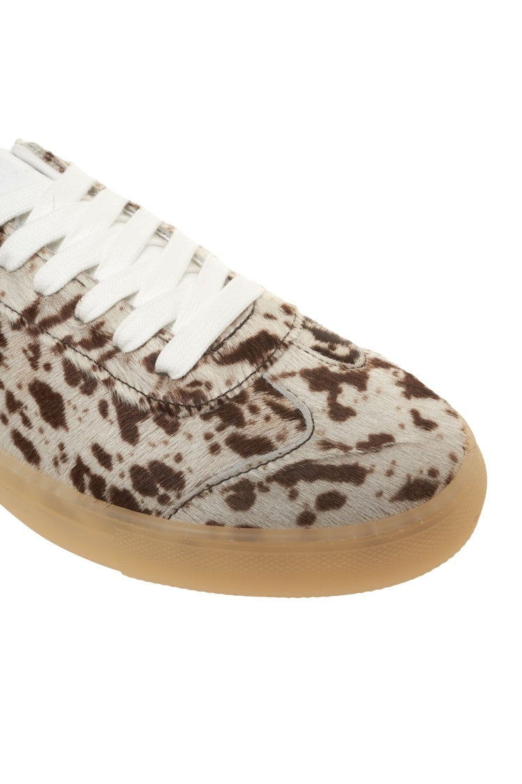 Copenaghen Animal Print Low-Top Sneakers With Translucent Rubber Sole