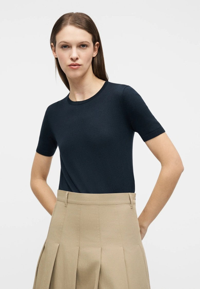 Max Mara Brown Cotton Blend Midi Skirt