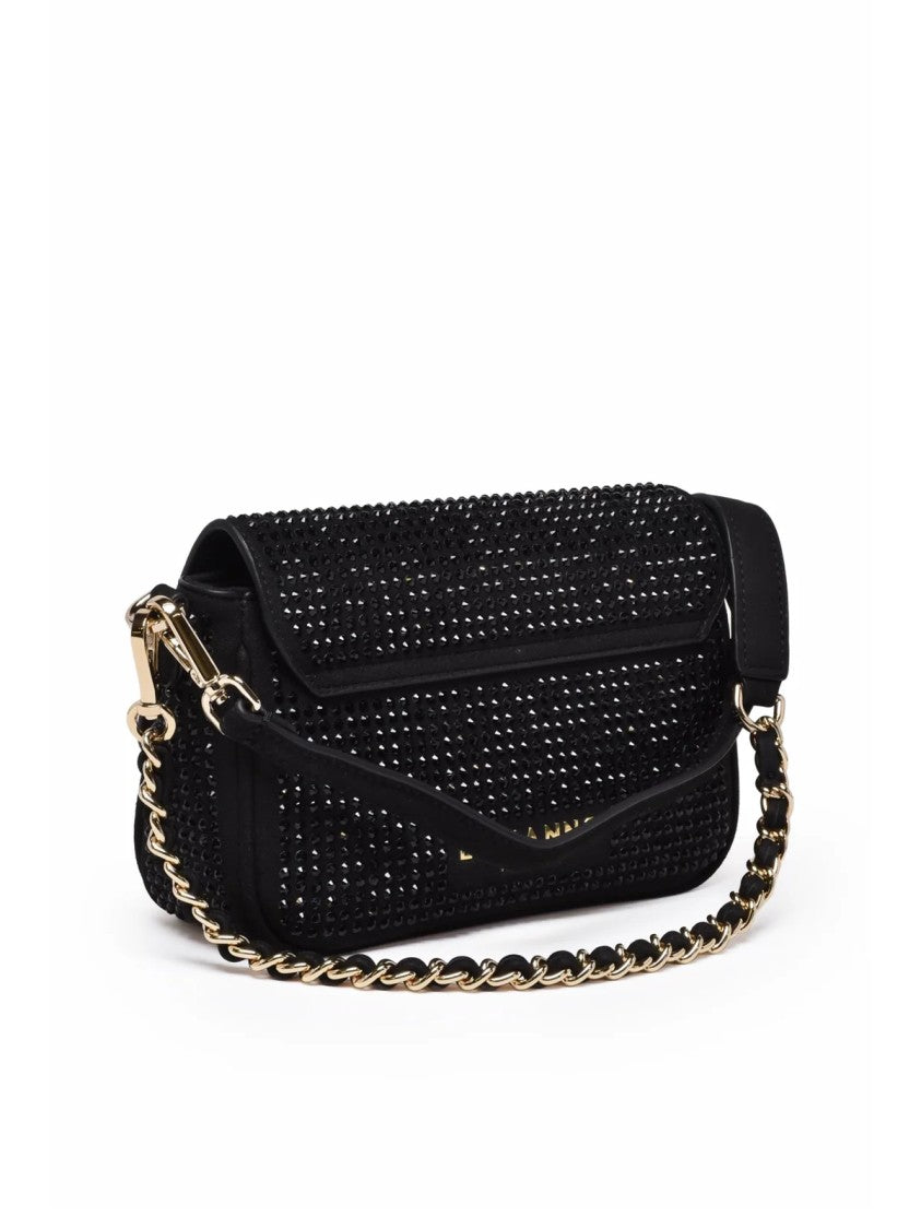 Ermanno Firenze Rhinestone-Embellished Rectangular Shoulder Bag
