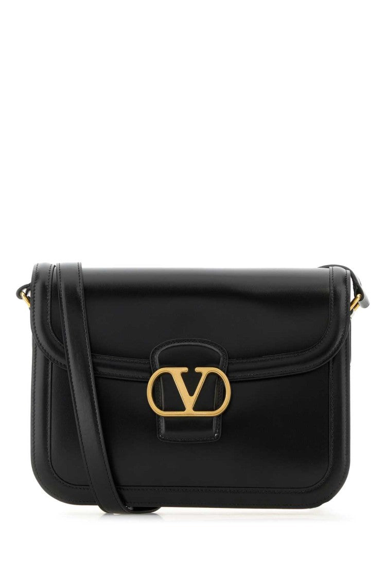 Valentino Garavani Black Leather 9To5 Shoulder Bag