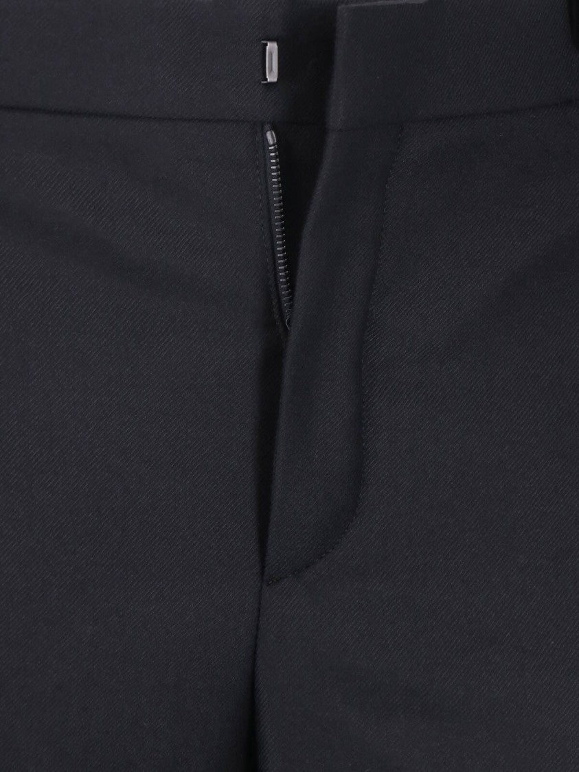 Saint Laurent Black Cashmere Flared Pants