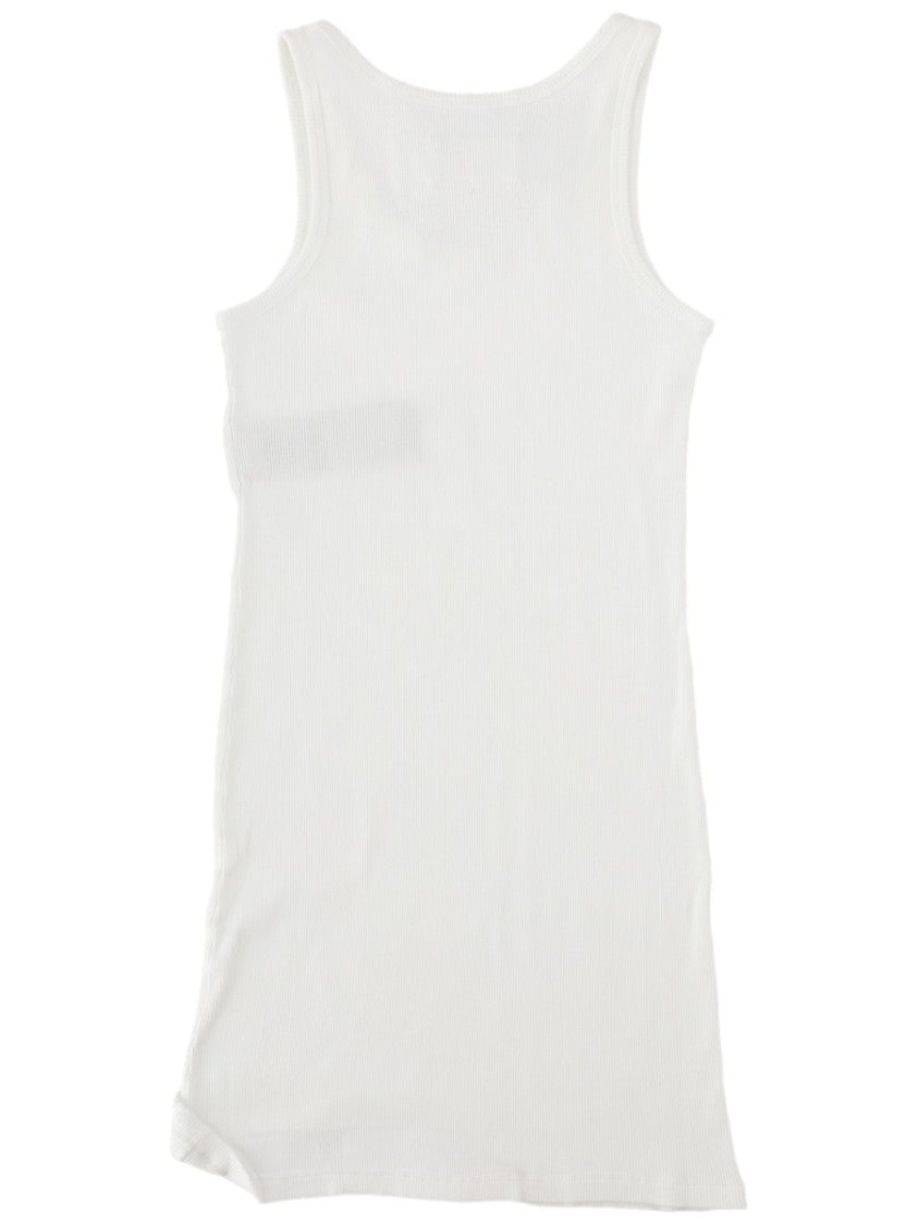 Maison Margiela White Cotton Scoop-Neck Sleeveless Day Dress