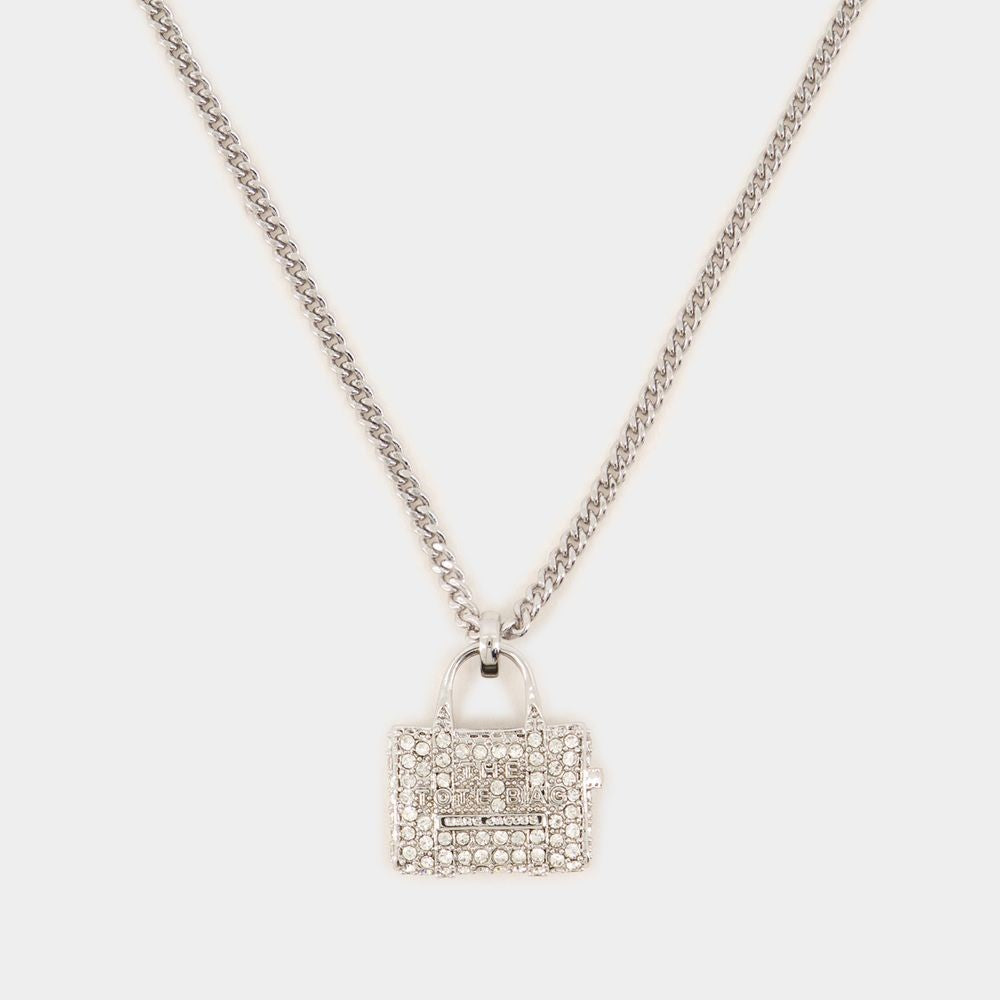 Marc Jacobs The Pave Tote Necklace - Metal - Silver