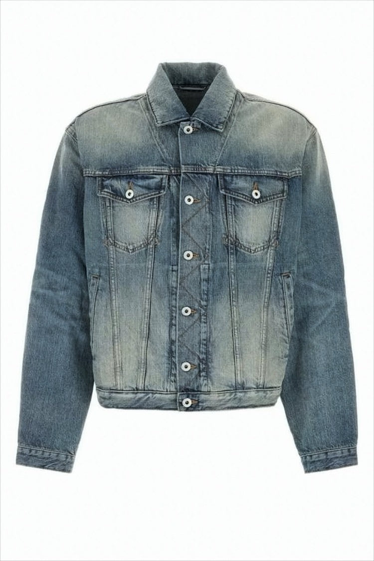 Kenzo Cropped Denim Jacket With Classic Button-Up Front