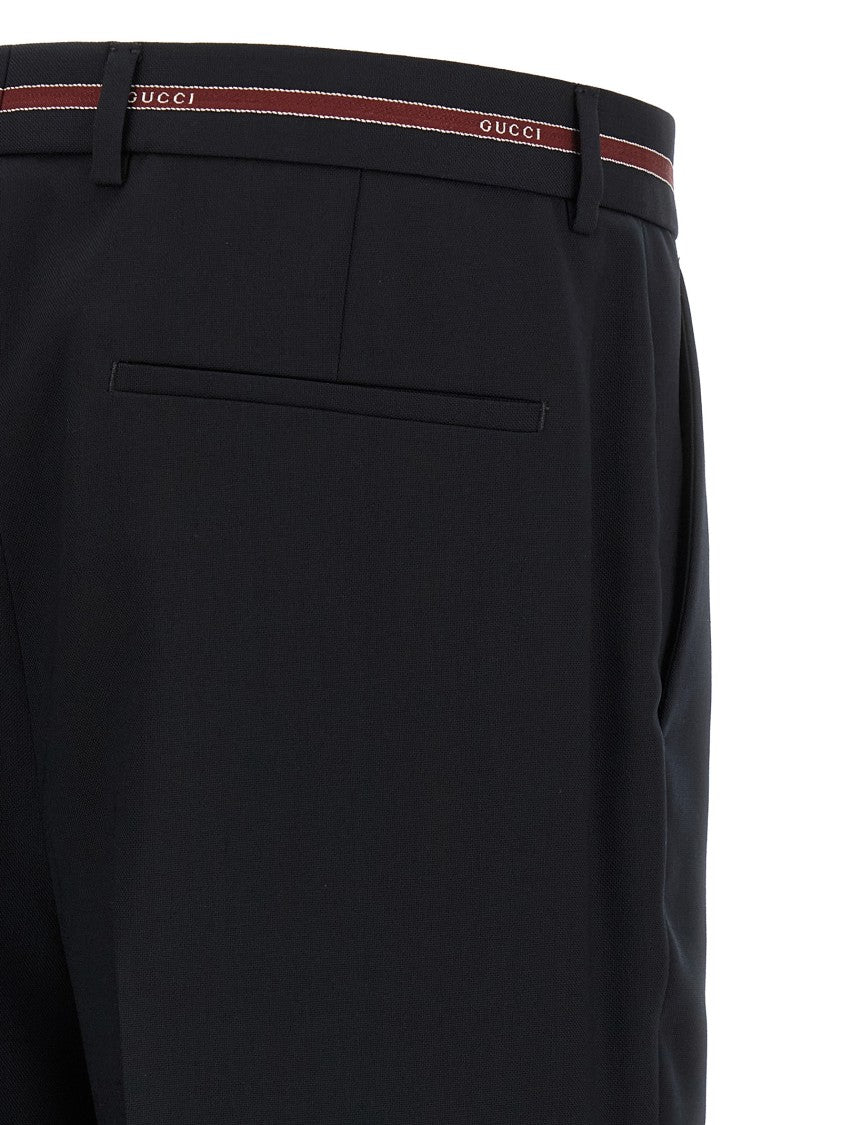Gucci Wool Pants With Selvedge Detail And Tailored Finish