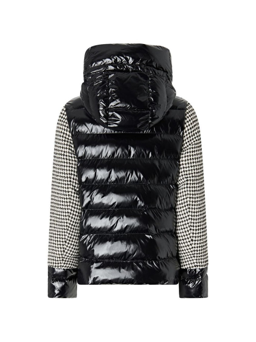 Pinko Multicolor Cropped Houndstooth Quilted Jacket