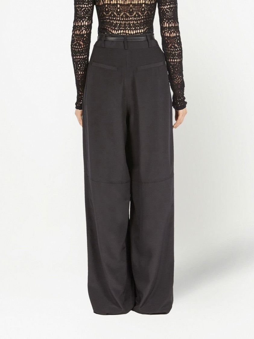 Ferragamo High-Waisted Palazzo Trousers