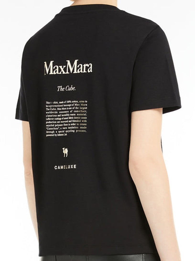 Max Mara Short-Sleeved Cotton T-Shirt With Graphic