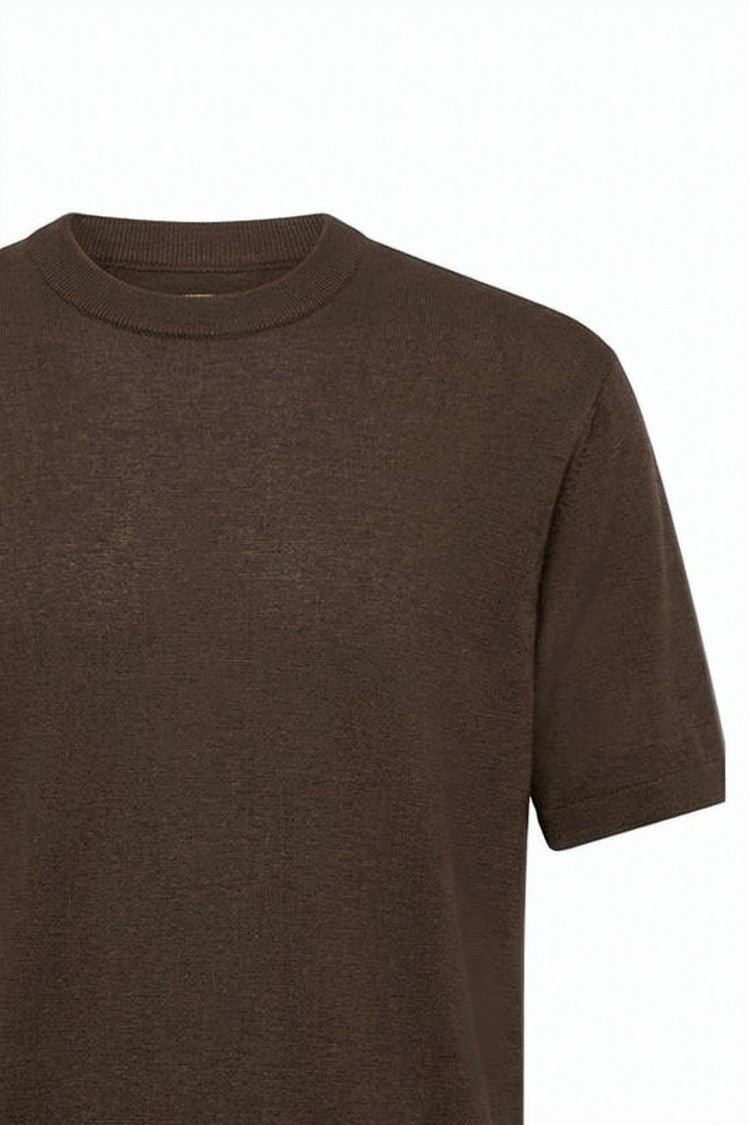 C.P. Company Short-Sleeved Linen Sweater With Crew Neckline And Boxy Fit