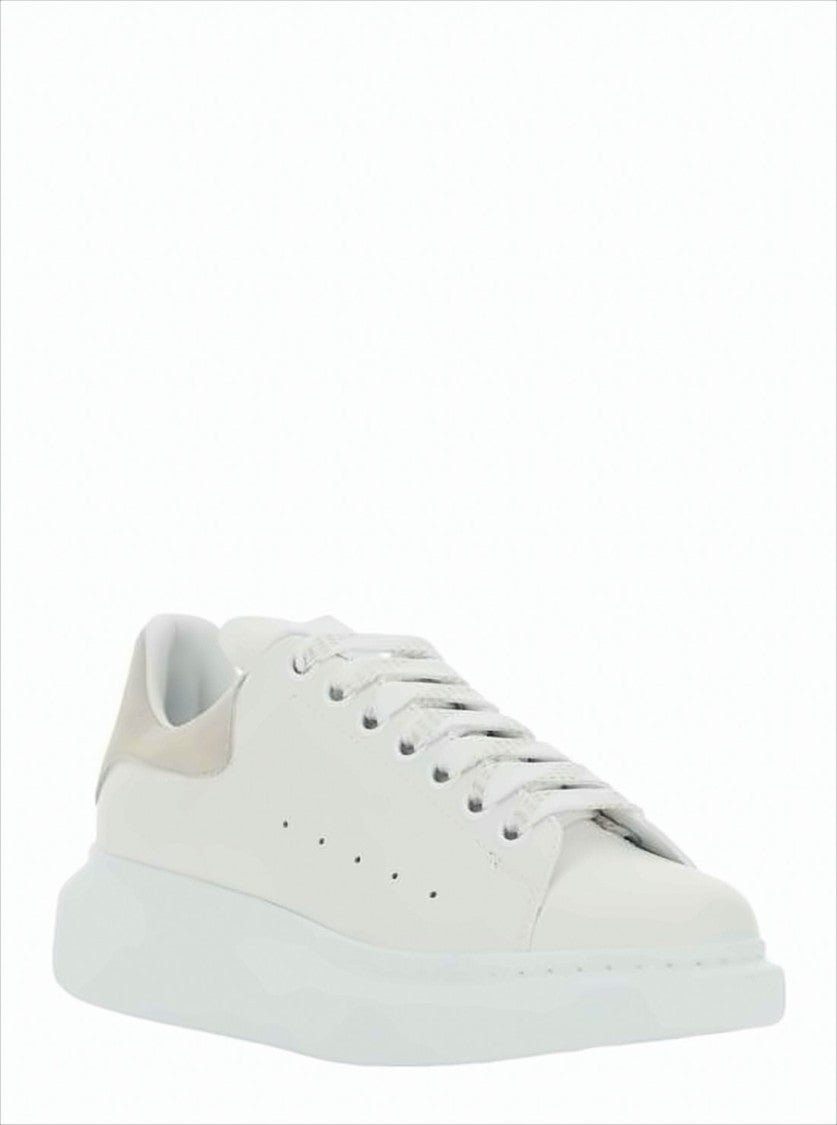 Alexander Mcqueen Minimalist White Sneakers With Rubber Sole