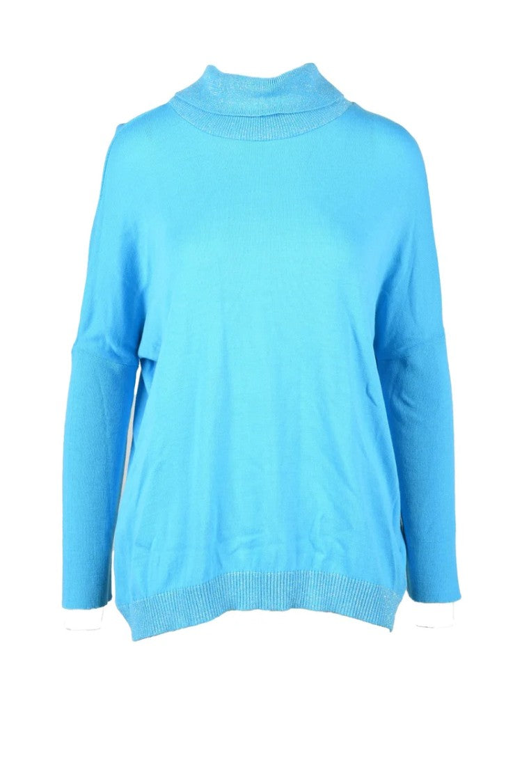 Emy-Ò Female Turquoise Female Crew Neck Sweater