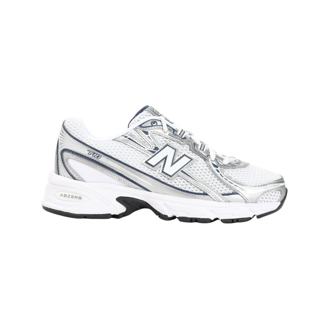 New Balance White Sneakers With Metallic Accents