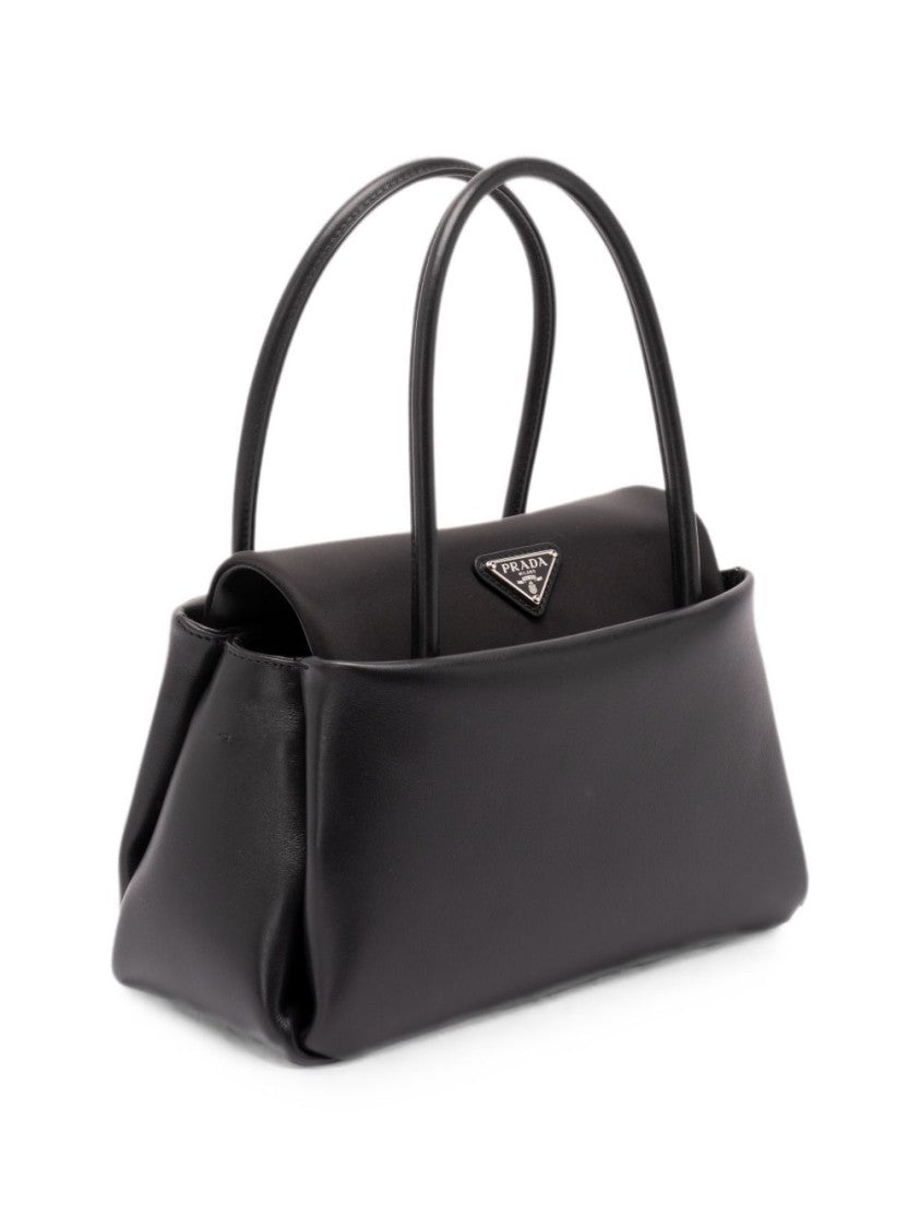 Prada Black Structured Smooth Calf Handbag