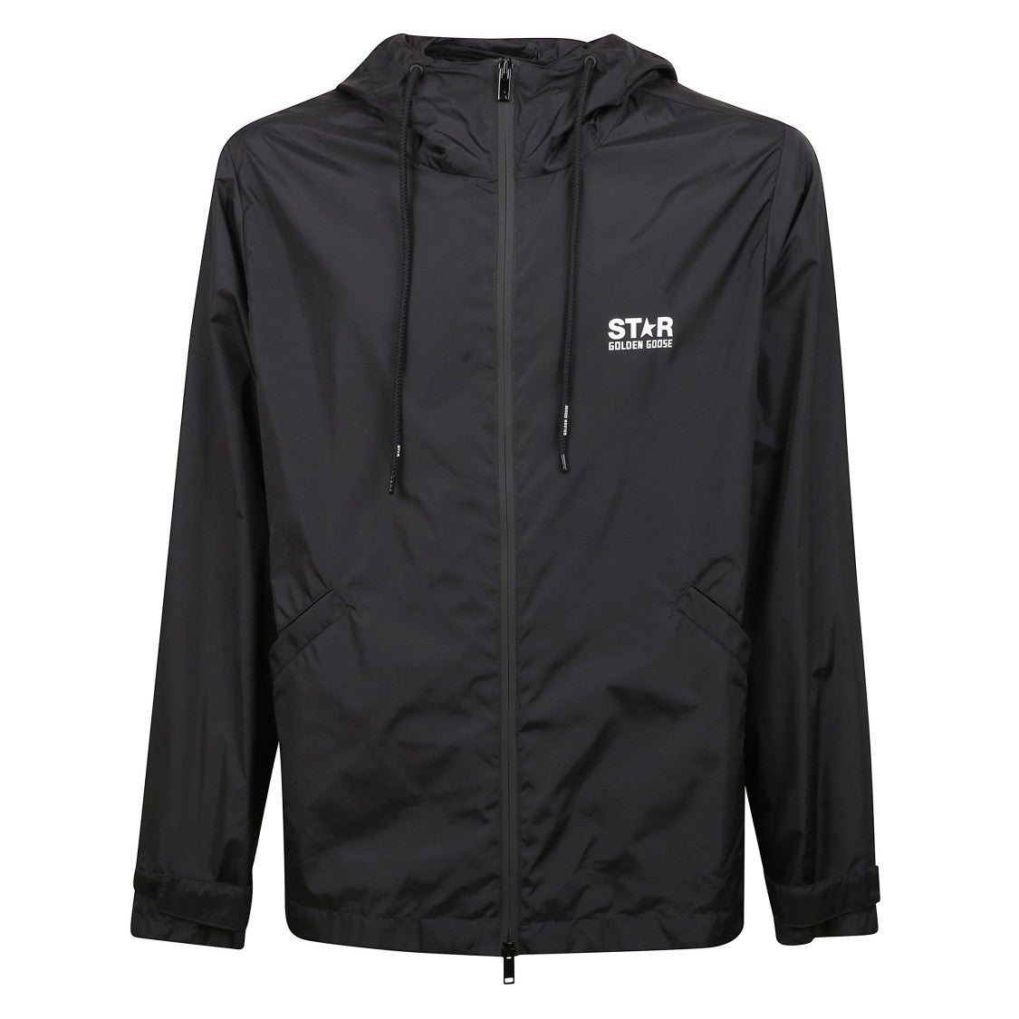 Golden Goose Zip-Up Hooded Jacket With Star Logo