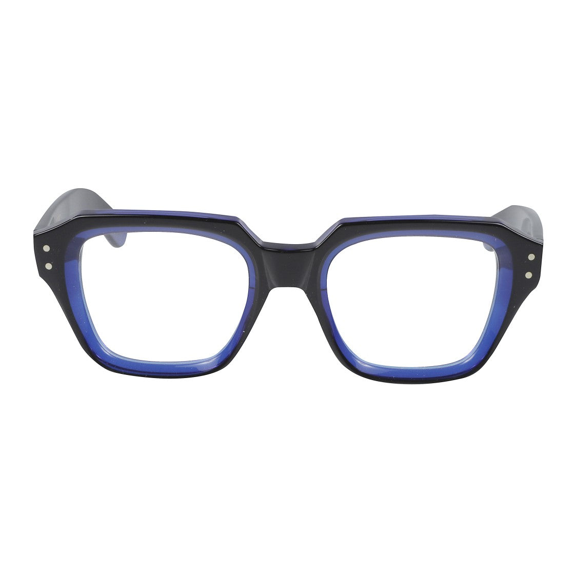 Kador Smoke Geometric Frame Eyeglasses With Two-Tone Design