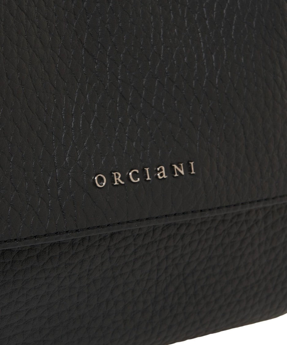 Orciani Black 'Sveva Soft Mini' Leather Handbag