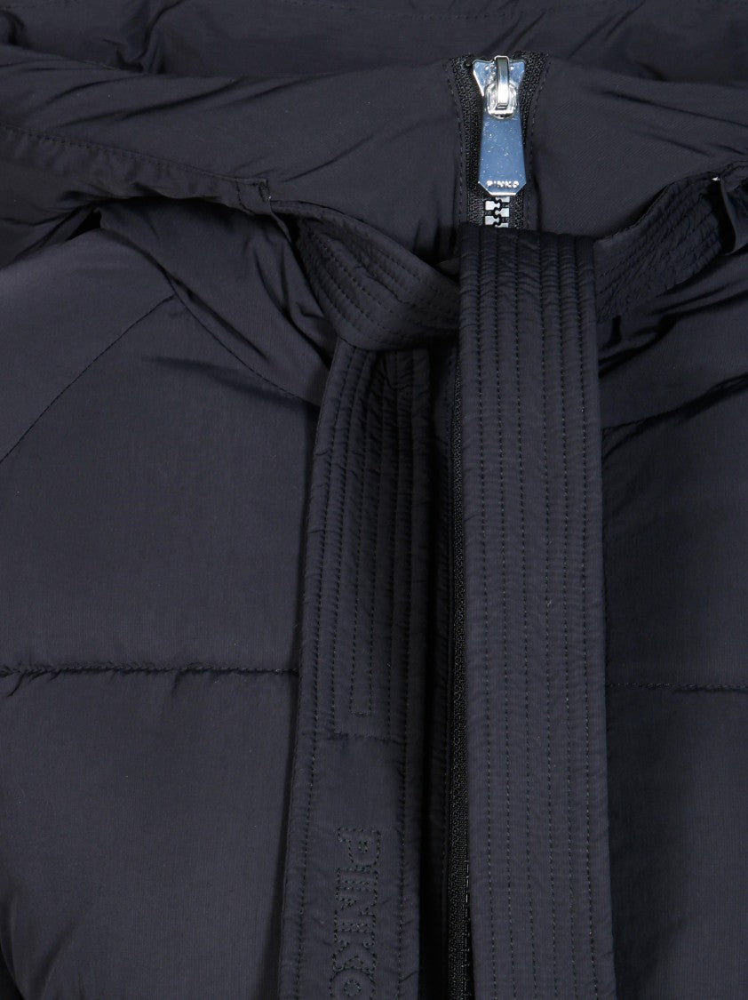 Pinko Dicentra Padded Canvas Chevron Quilted Jacket