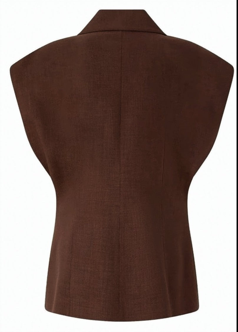 Pinko Floella Stretch Panama Sleeveless Jacket
