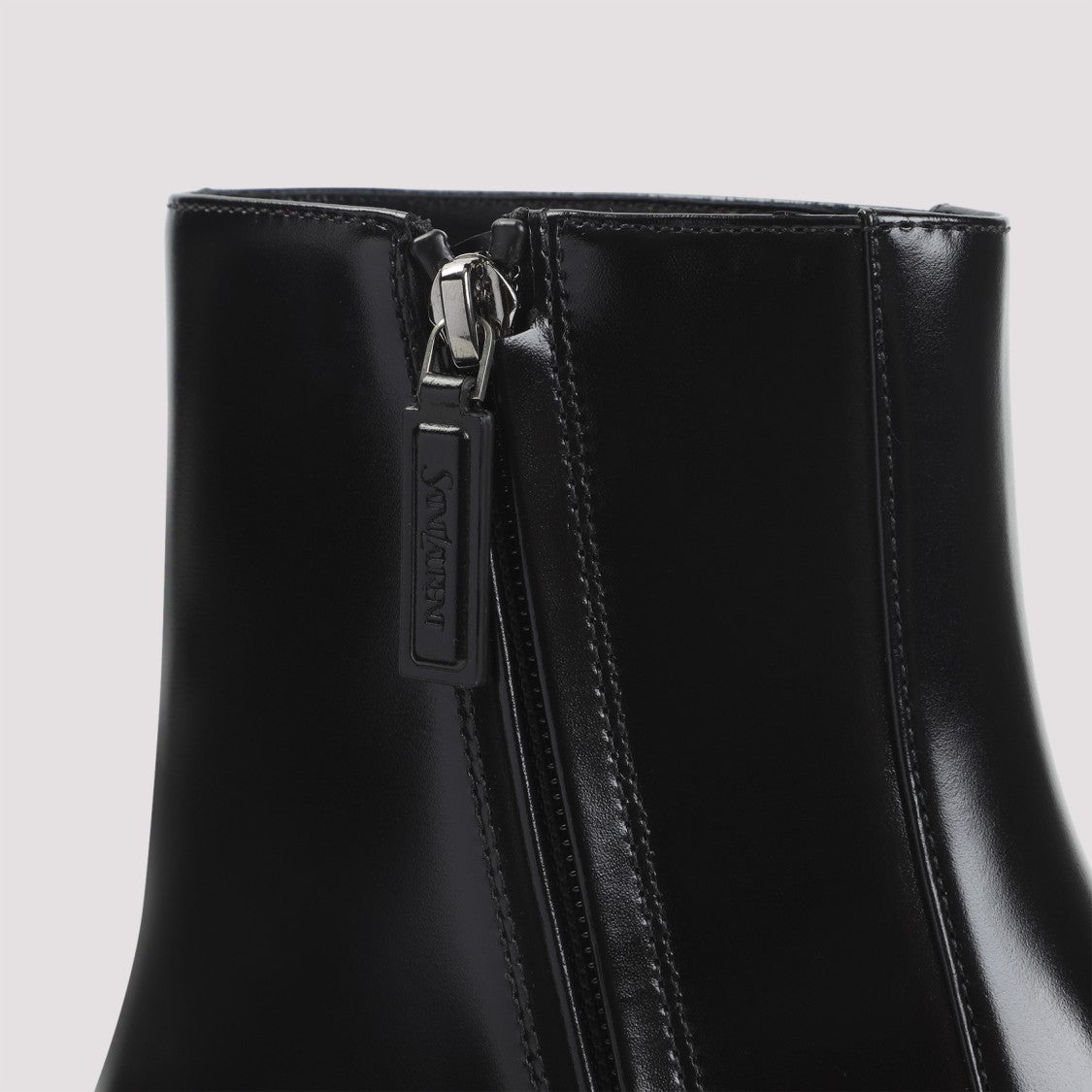 Saint Laurent Black Leather Roman Boot