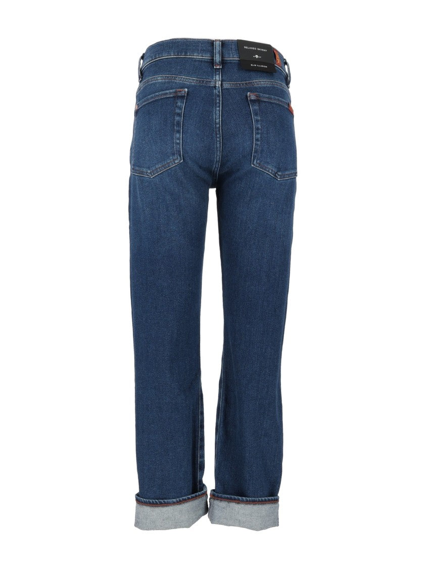 7 For All Mankind Current Blue Wash Relaxed Skinny Jeans