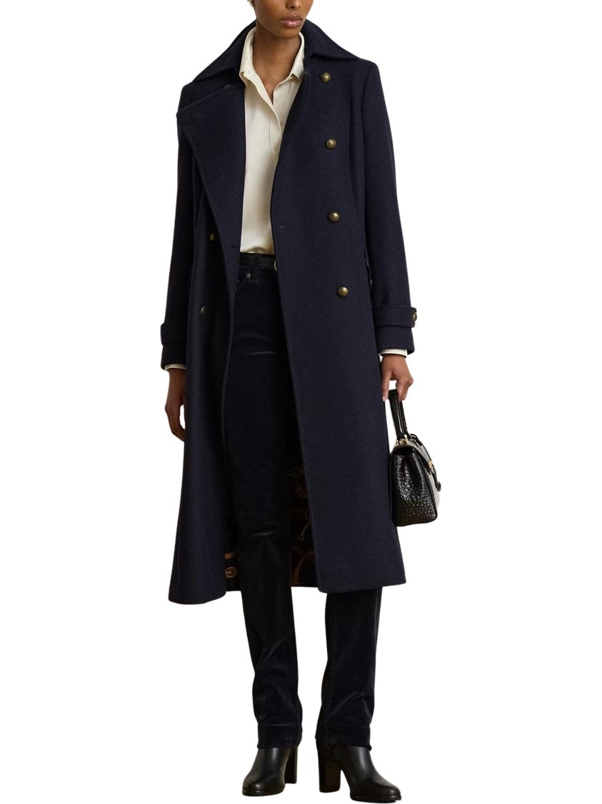 Lauren Ralph Lauren Double-Breasted Tailored Wool-Blend Twill Coat