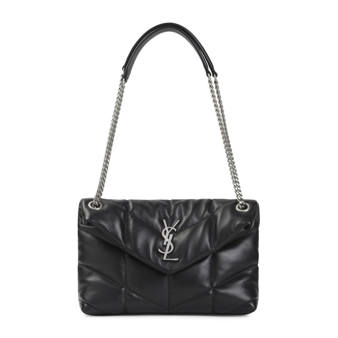 Saint Laurent Quilted Black Lamb Leather Shoulder Bag