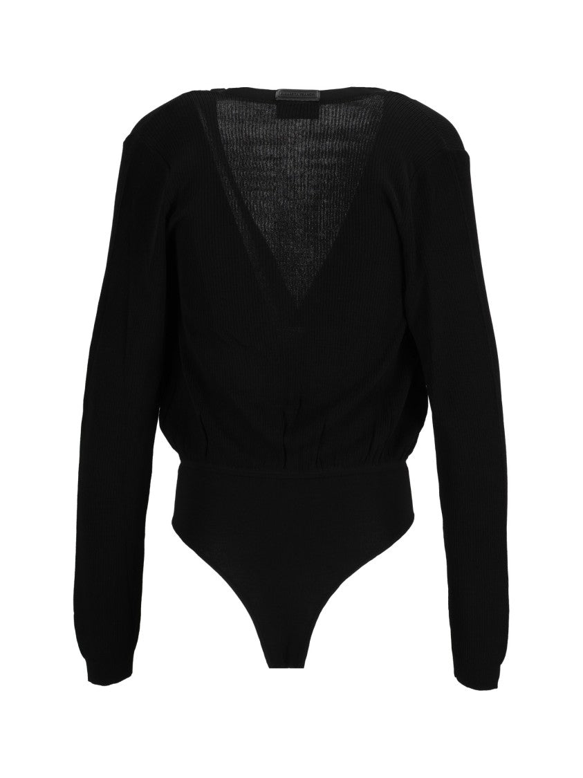 Elisabetta Franchi V-Neck Wrap-Style Bodysuit