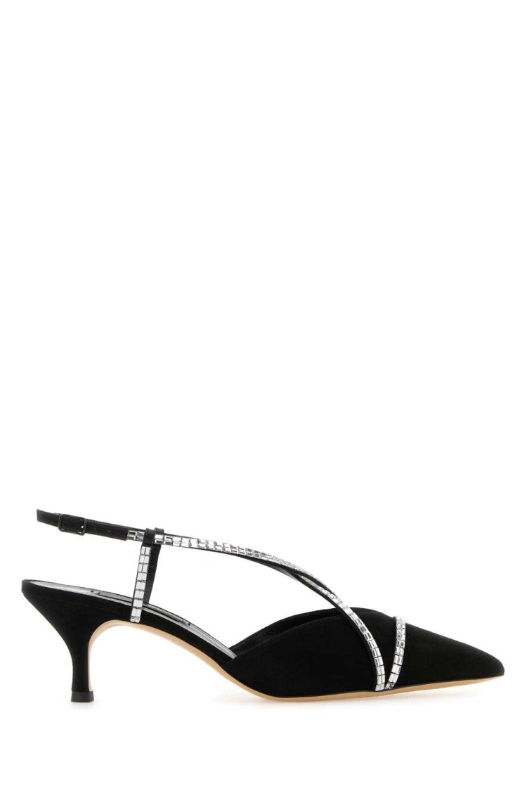 Casadei Black Suede Starsway Julia Pumps