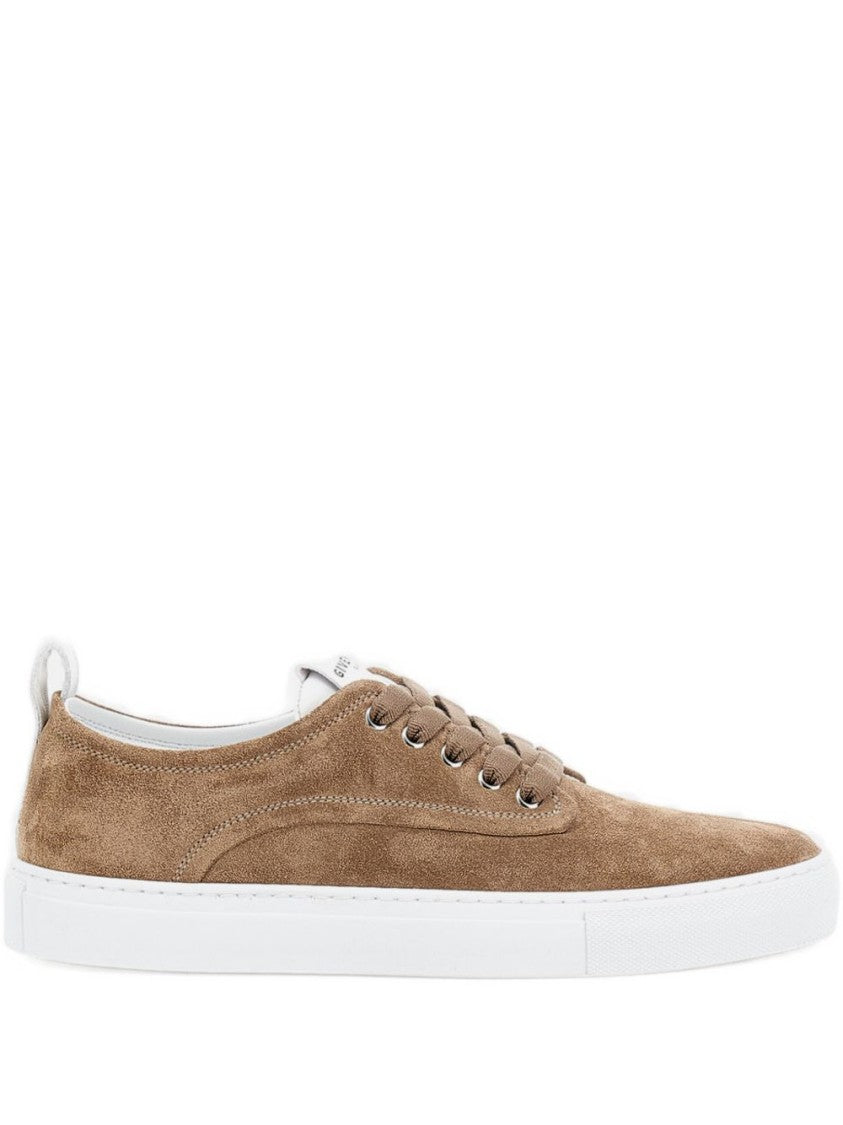 Givenchy Suede Leather Flat Shoes With Lace-Up Front