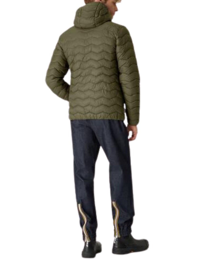 K-Way Green Quilted Hooded Jacket