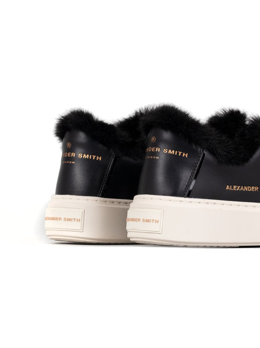 Alexander Smith Black Cow Leather Trainers