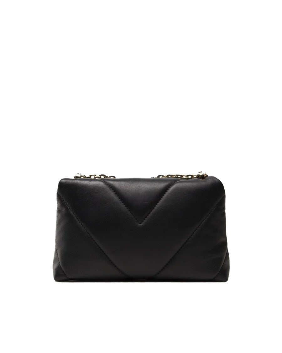 Patrizia Pepe Fly Puffy Crossbody Bag In Black