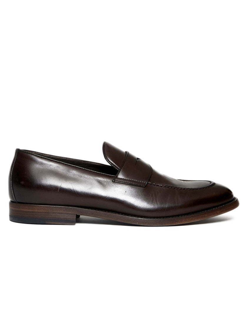 Fabrizio Silenzi Brown Calf Leather Moccasins