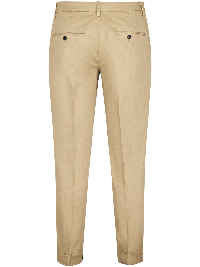 Dondup Mid-Rise Relaxed Fit Trousers With Cuffed Hem