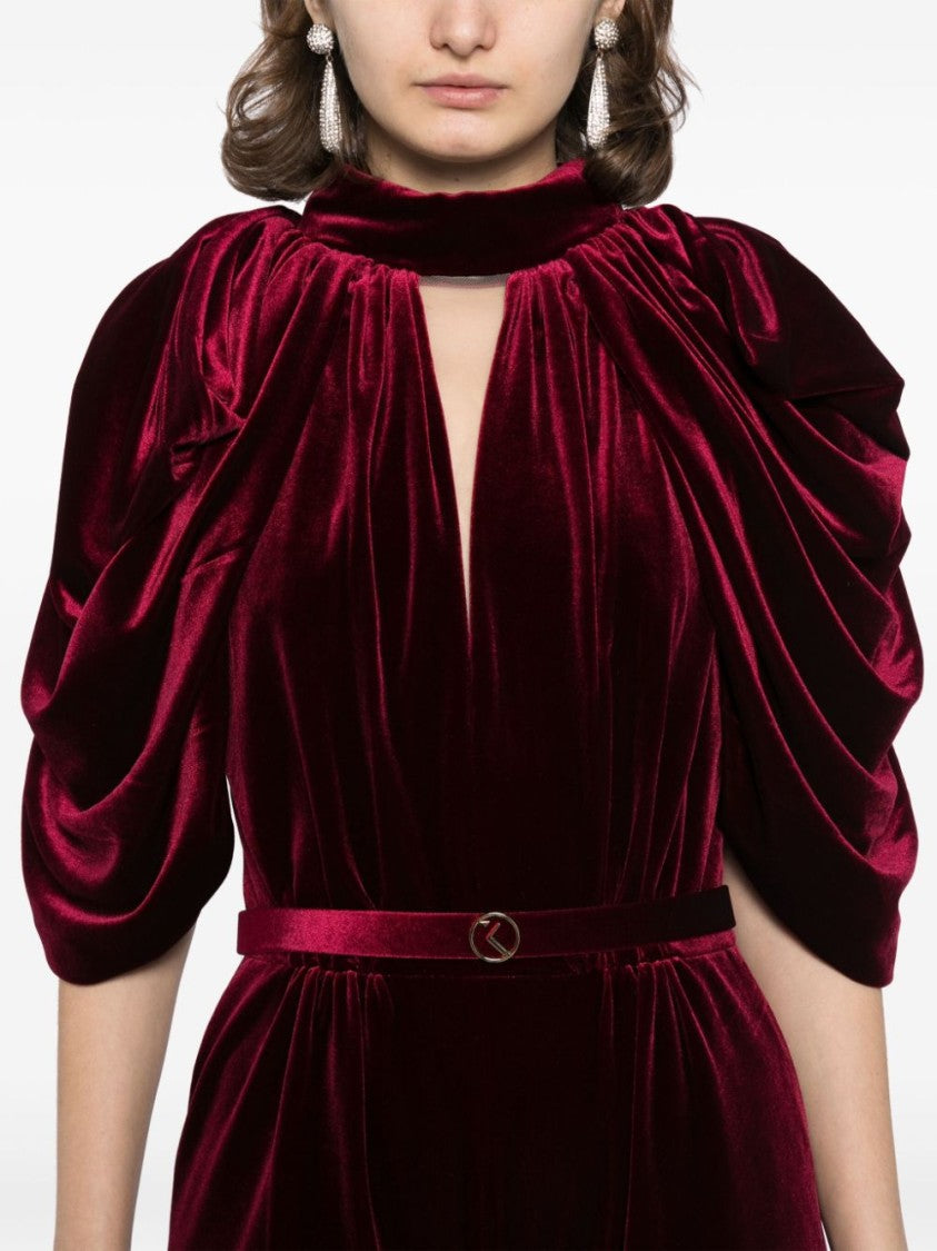 Saiid Kobeisy Jet Black Velvet Jumpsuit