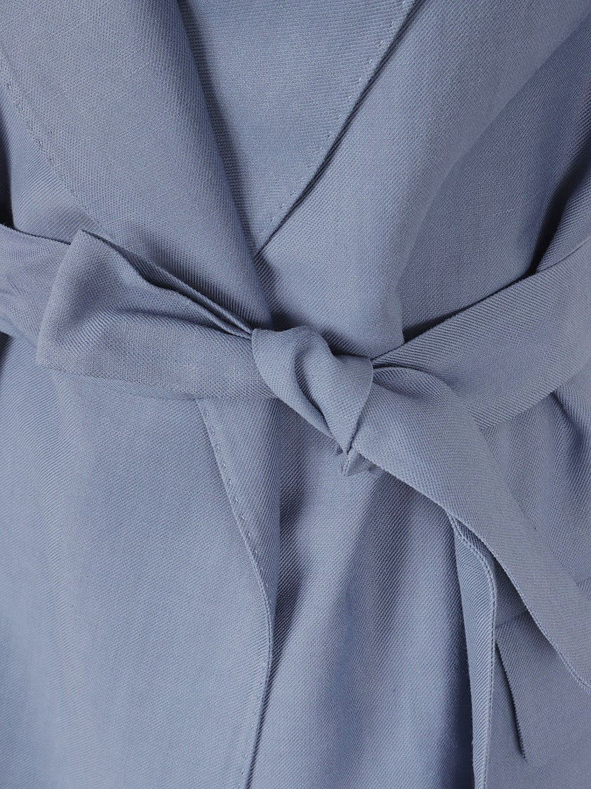 Brunello Cucinelli Sleeveless Tailored Coat With Belted Waist