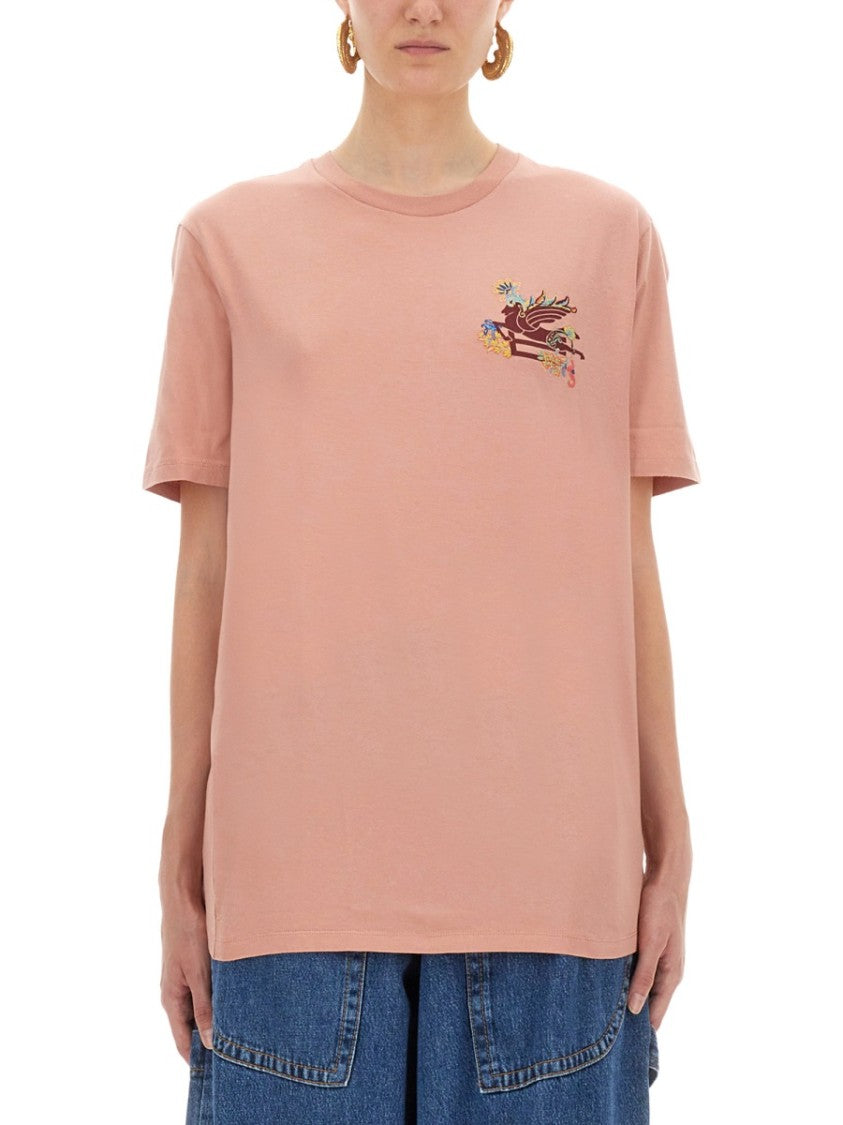 Etro Regular Fit T-Shirt With Intricate Pegasus Graphic